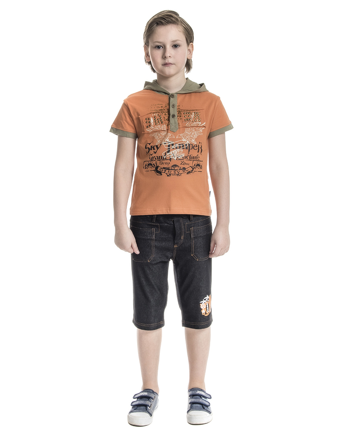 Купить Рубашка-поло для мальчика 0911 оранжевый